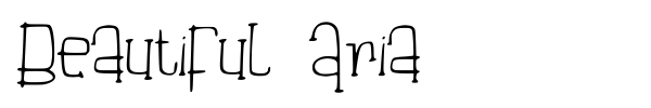 Beautiful Aria font preview